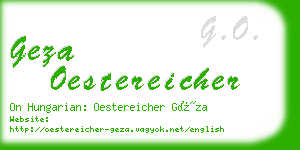 geza oestereicher business card